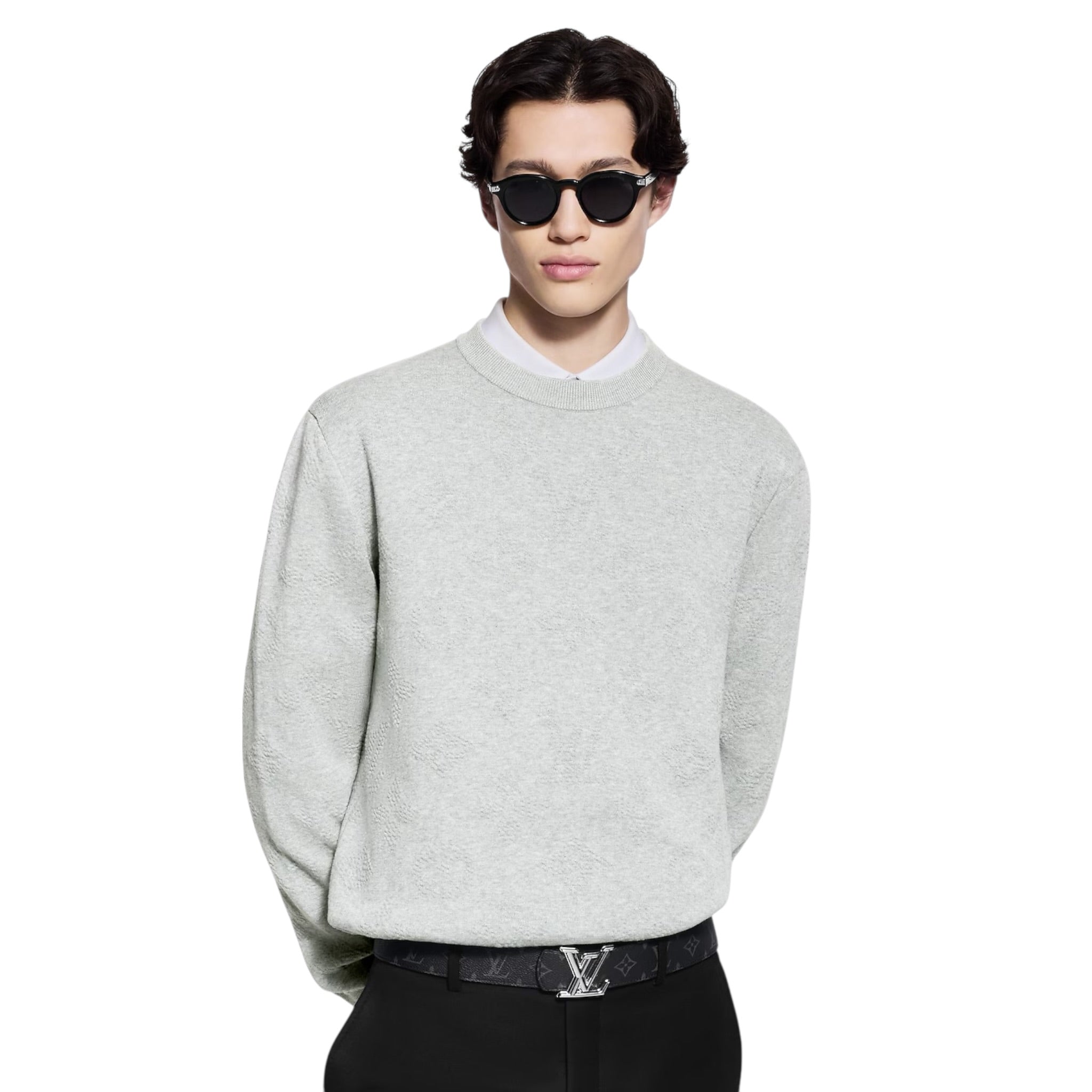 Monogram Embossed Pullover