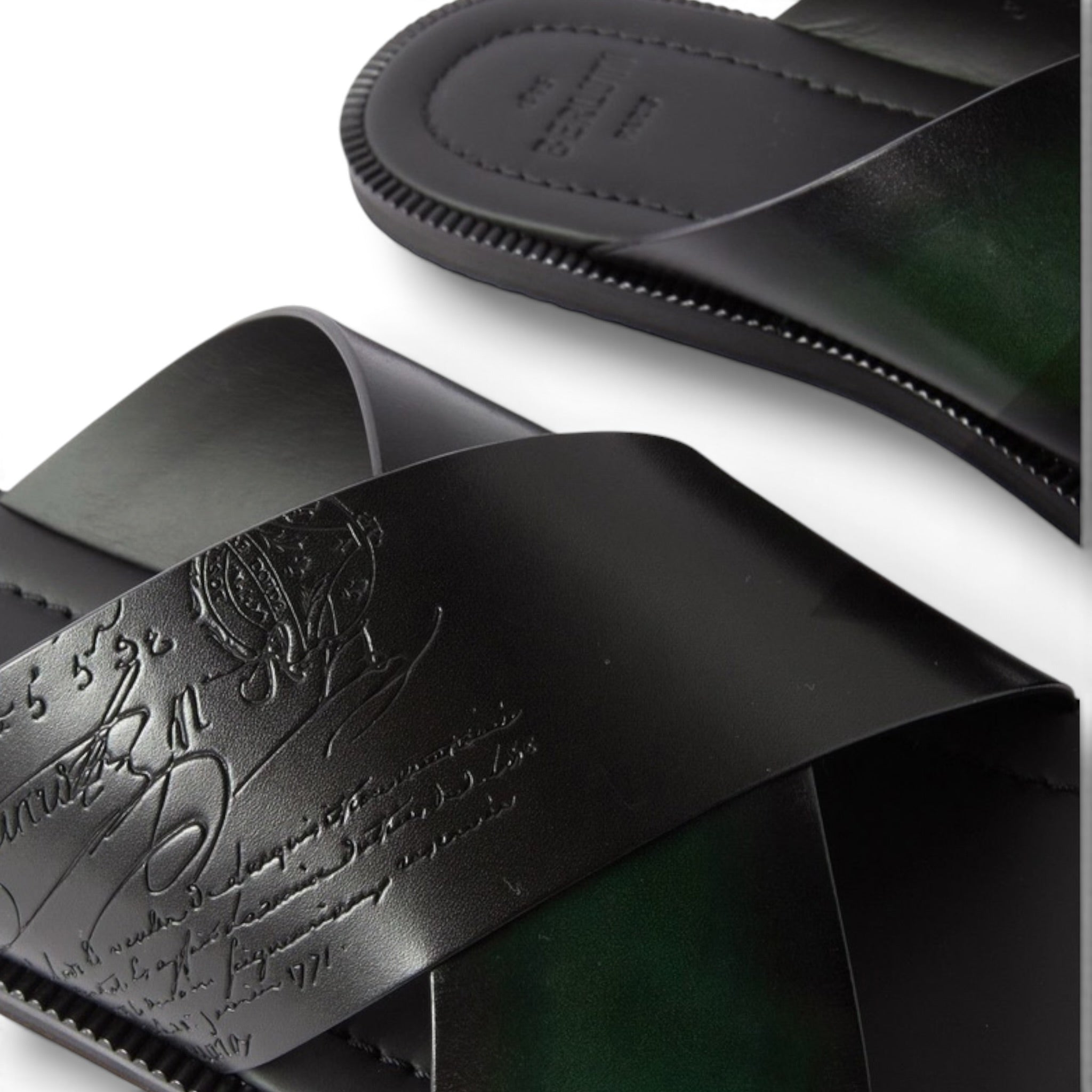 Berluti Sifnos Scritto leather sandals