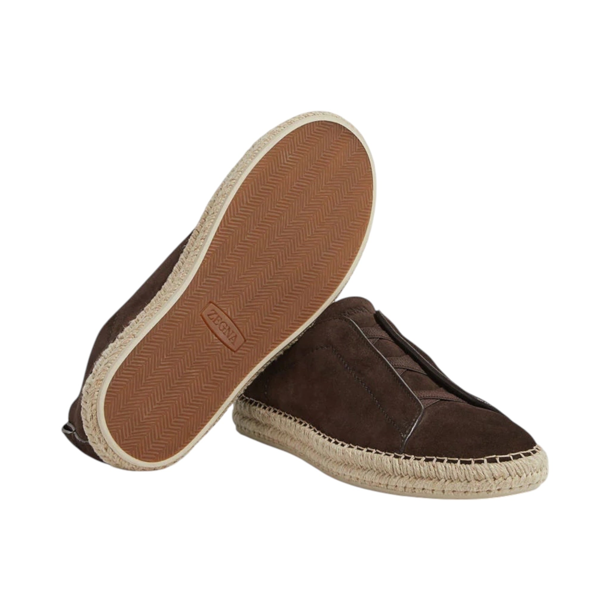Dark Brown Suede Triple Stitch zegna