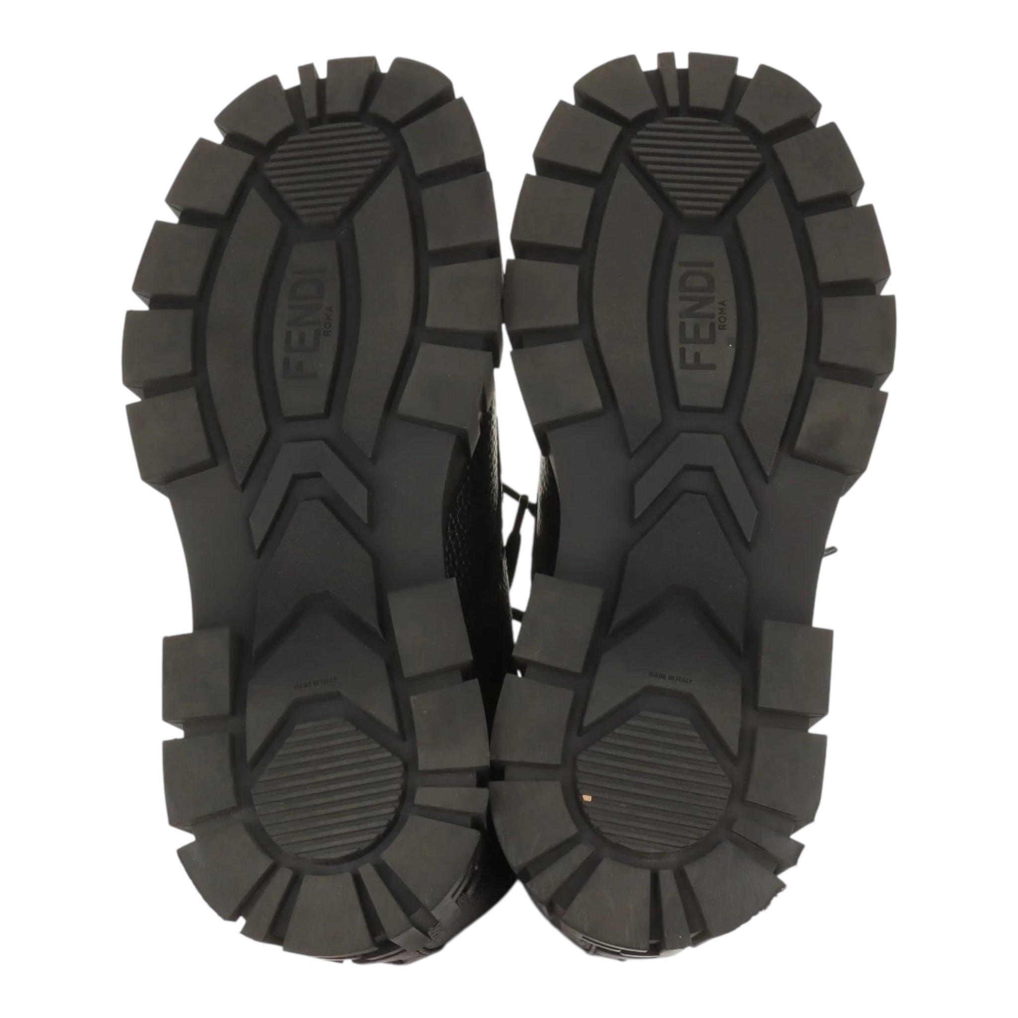 Fendi Leather Lace Up Boots Shoes