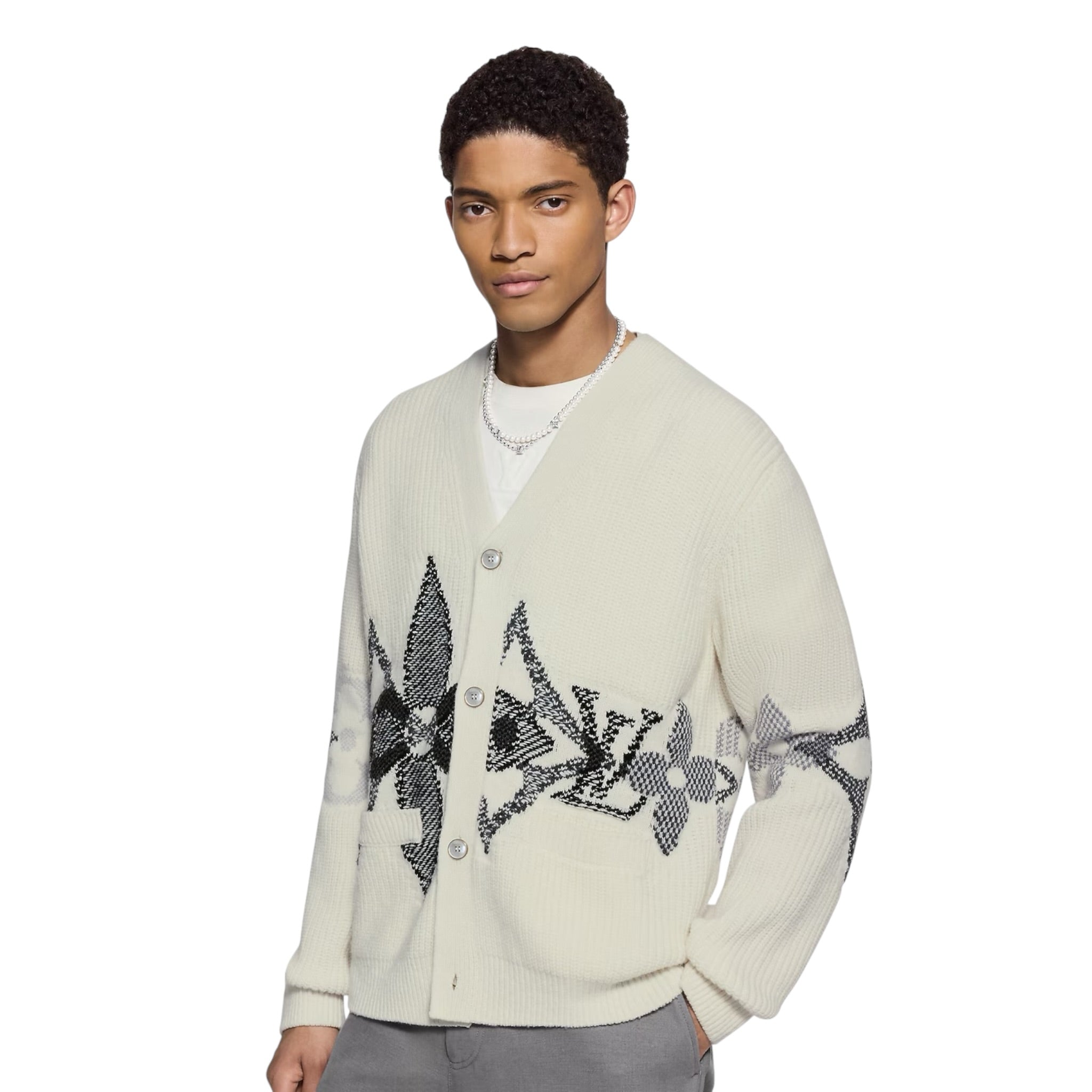 Graphic Knitted Cardigan