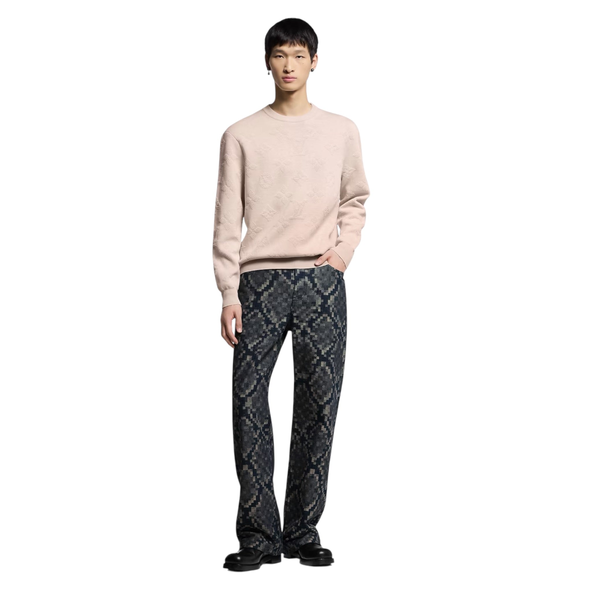 Monogram Embossed Pullover