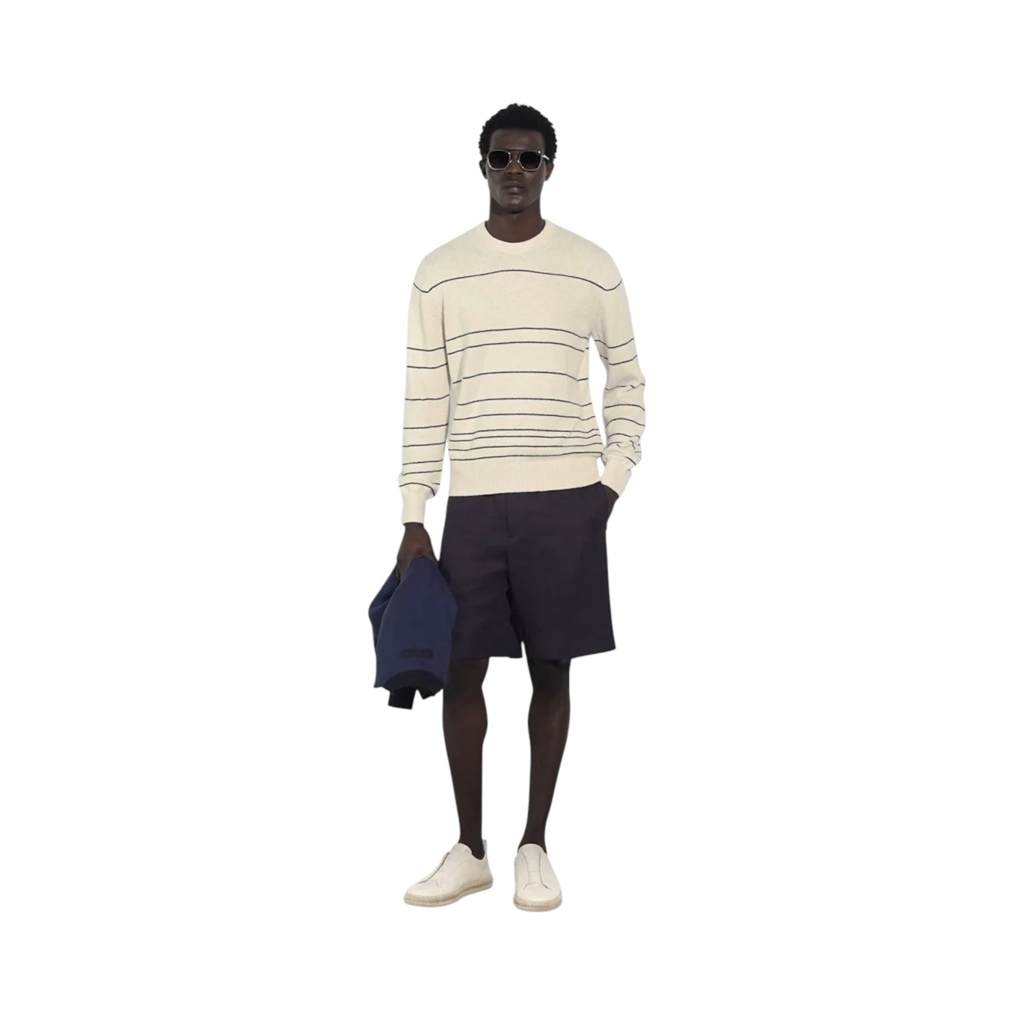 Off White Linen And Leather Triple zegna