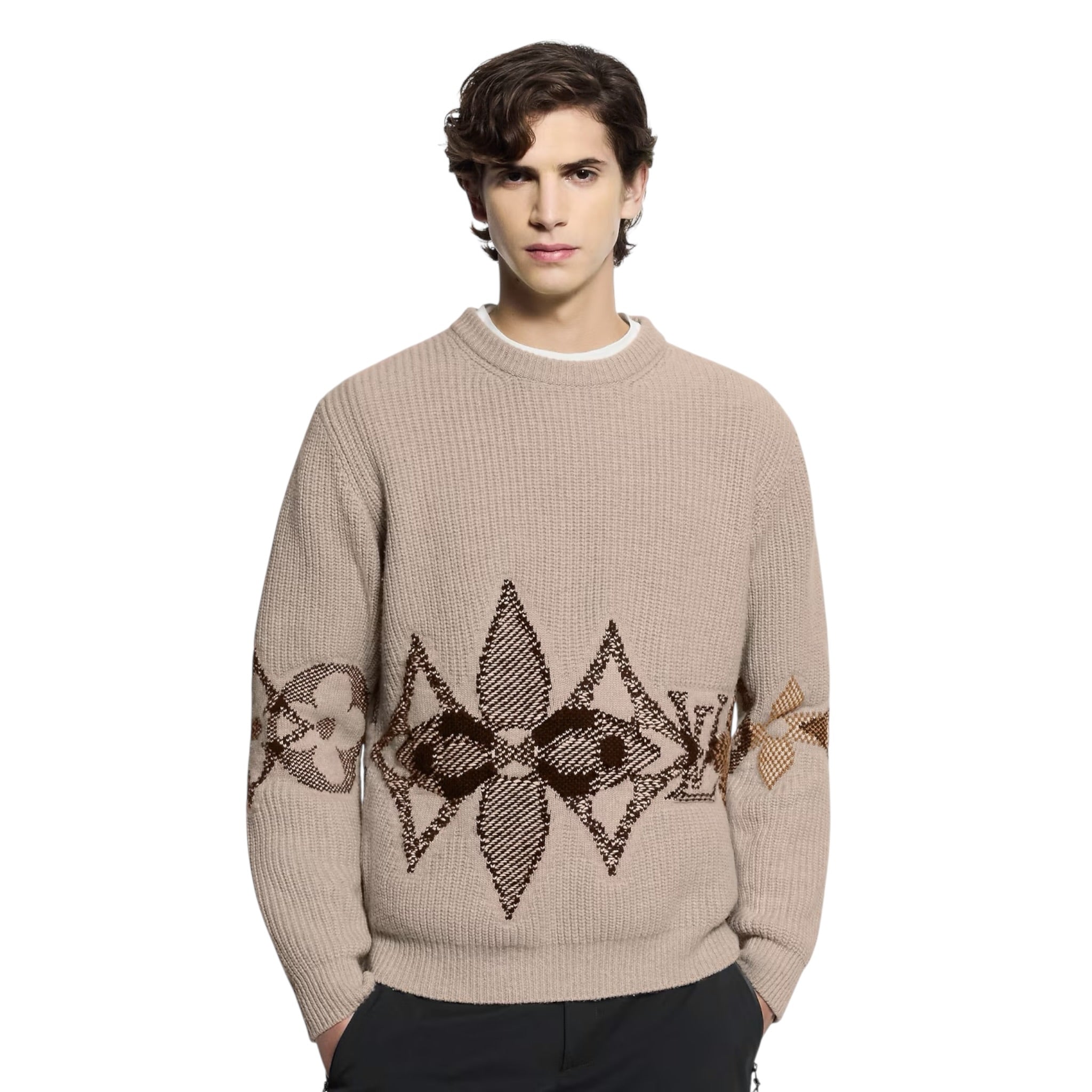 Graphic Knitted Crewneck