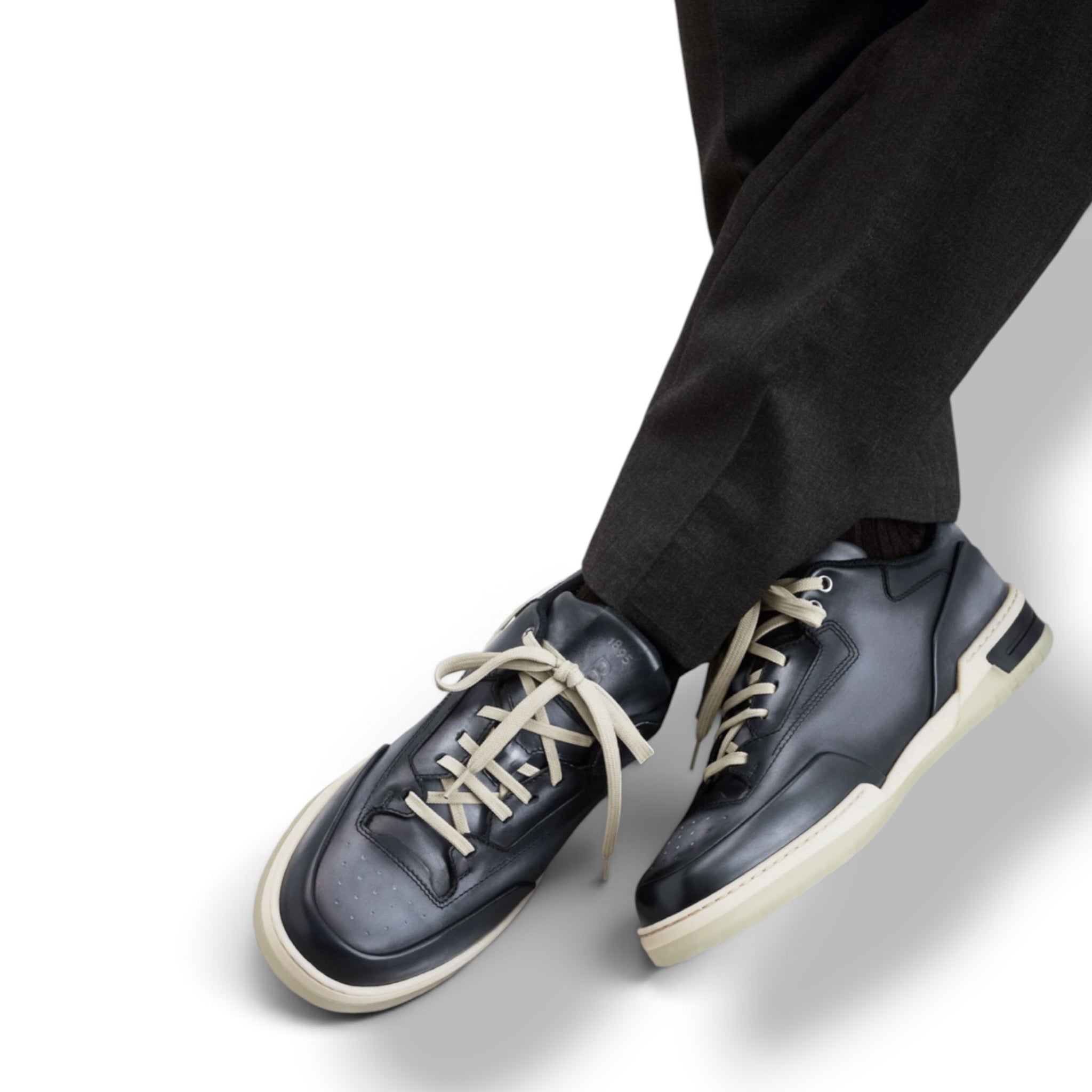 Berluti Playoff Scritto Leather Sneakers