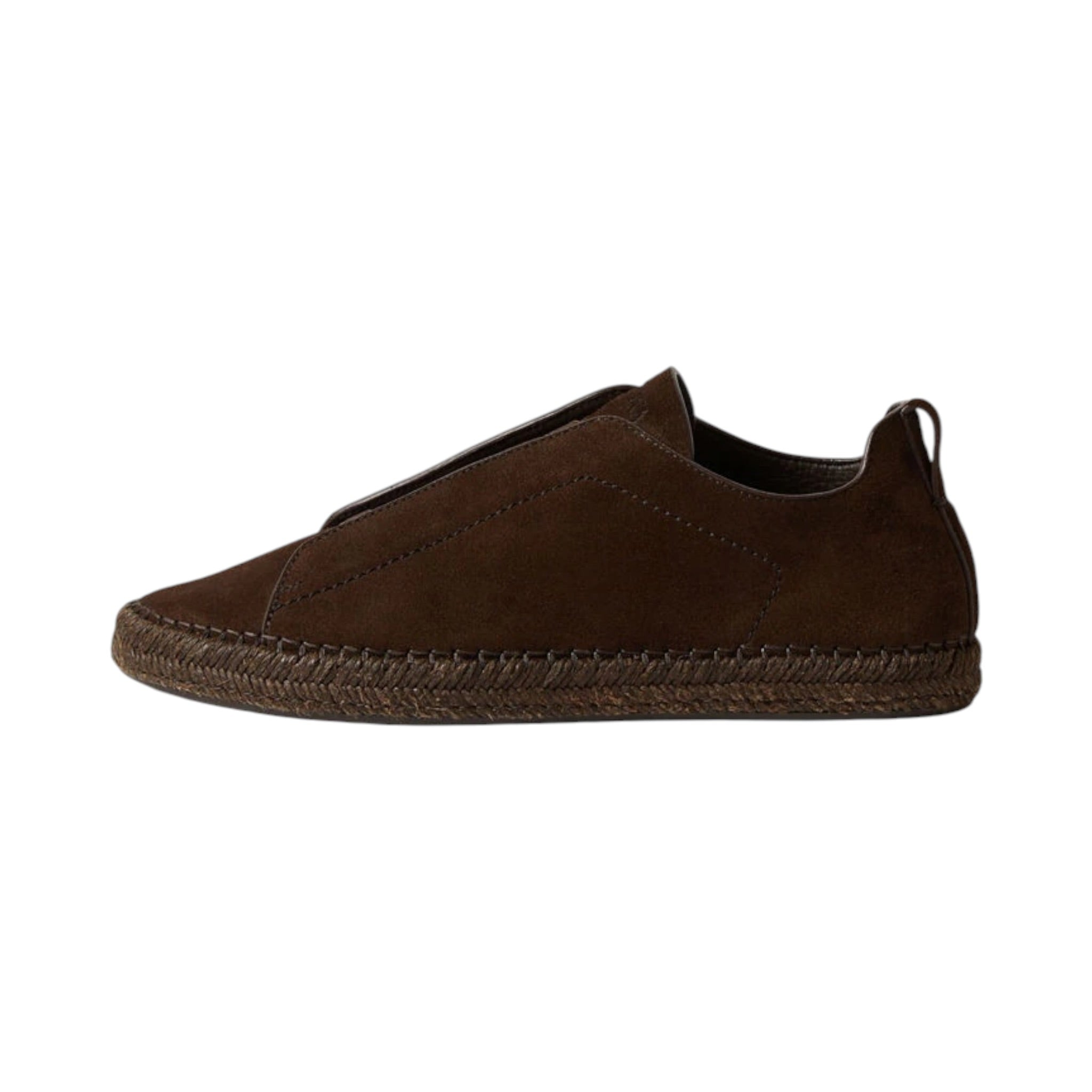 Dark Brown Suede Triple Stitch zegna