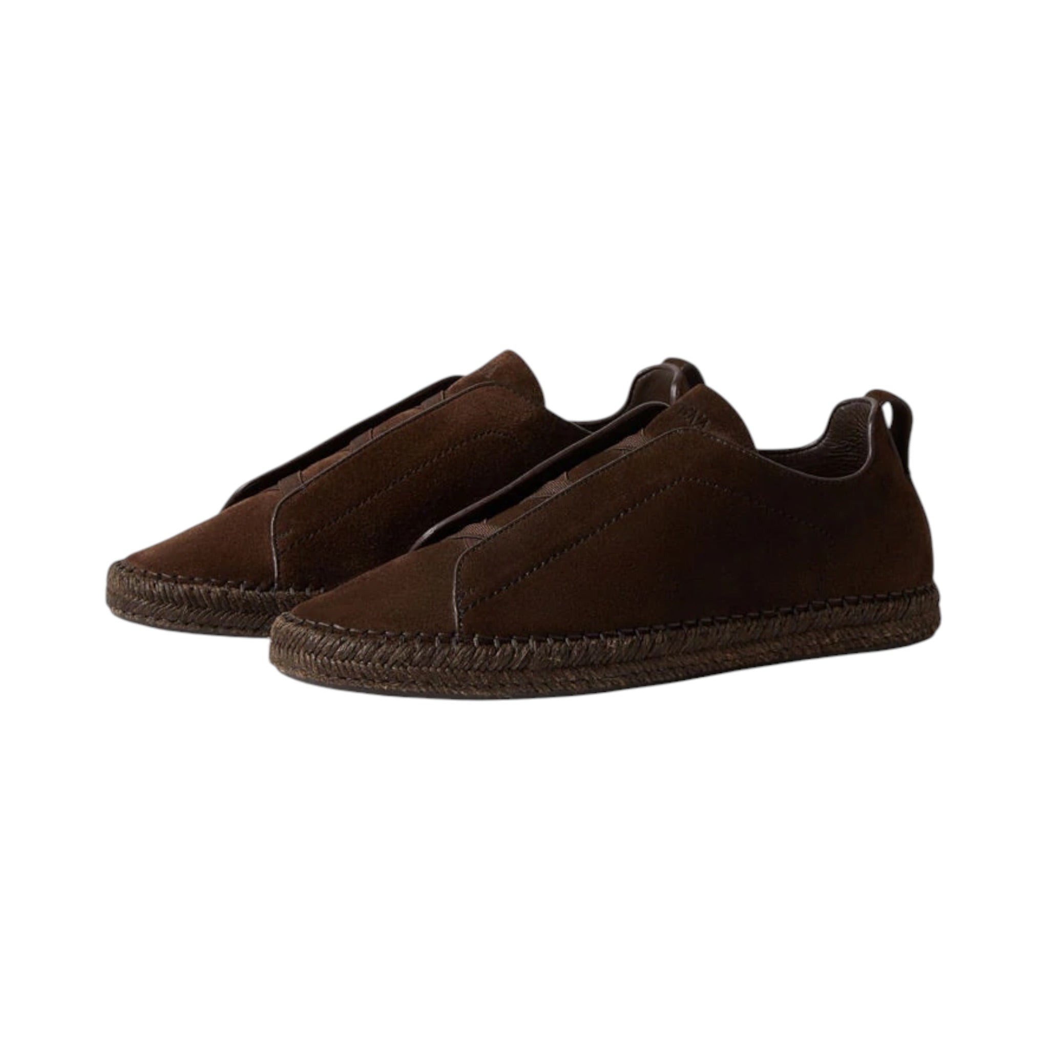 Dark Brown Suede Triple Stitch zegna