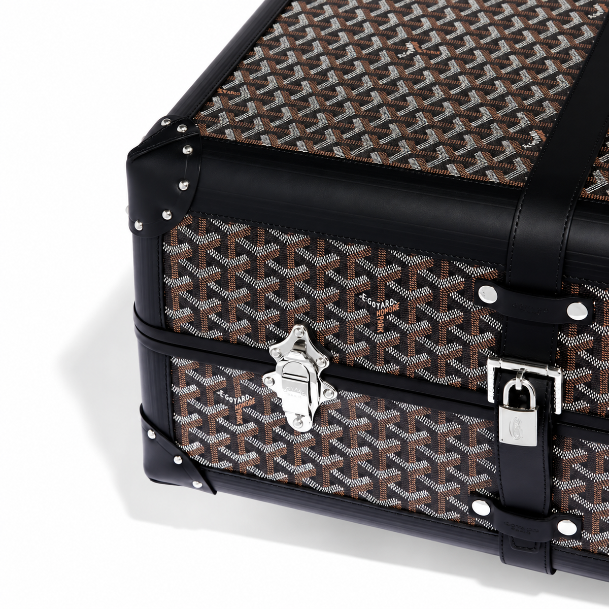 Goyard Bourget PM Trolley Case – Black, product view 4 on white