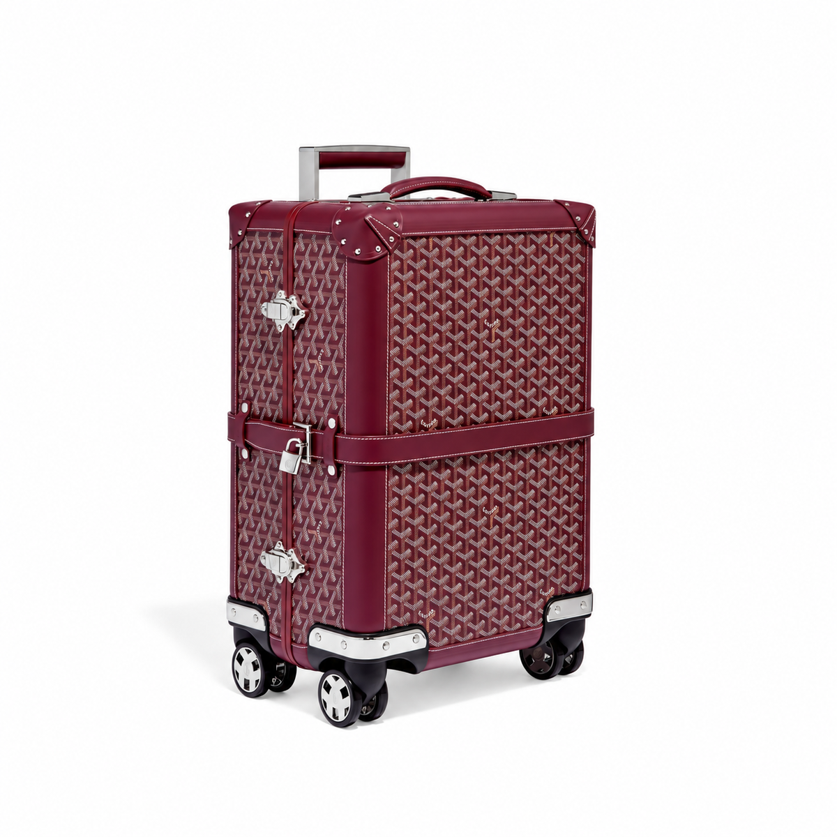 Goyard Bourget PM Trolley Case – Burgundy, product view 1 on white