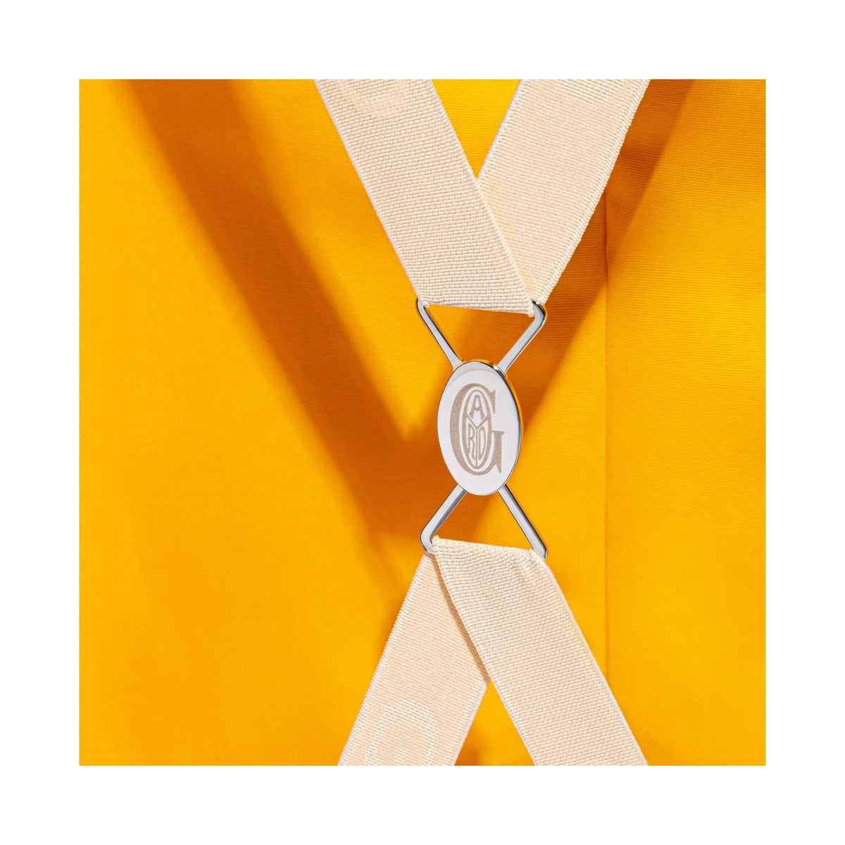 Goyard Bourget PM yellow interior with crossed support straps