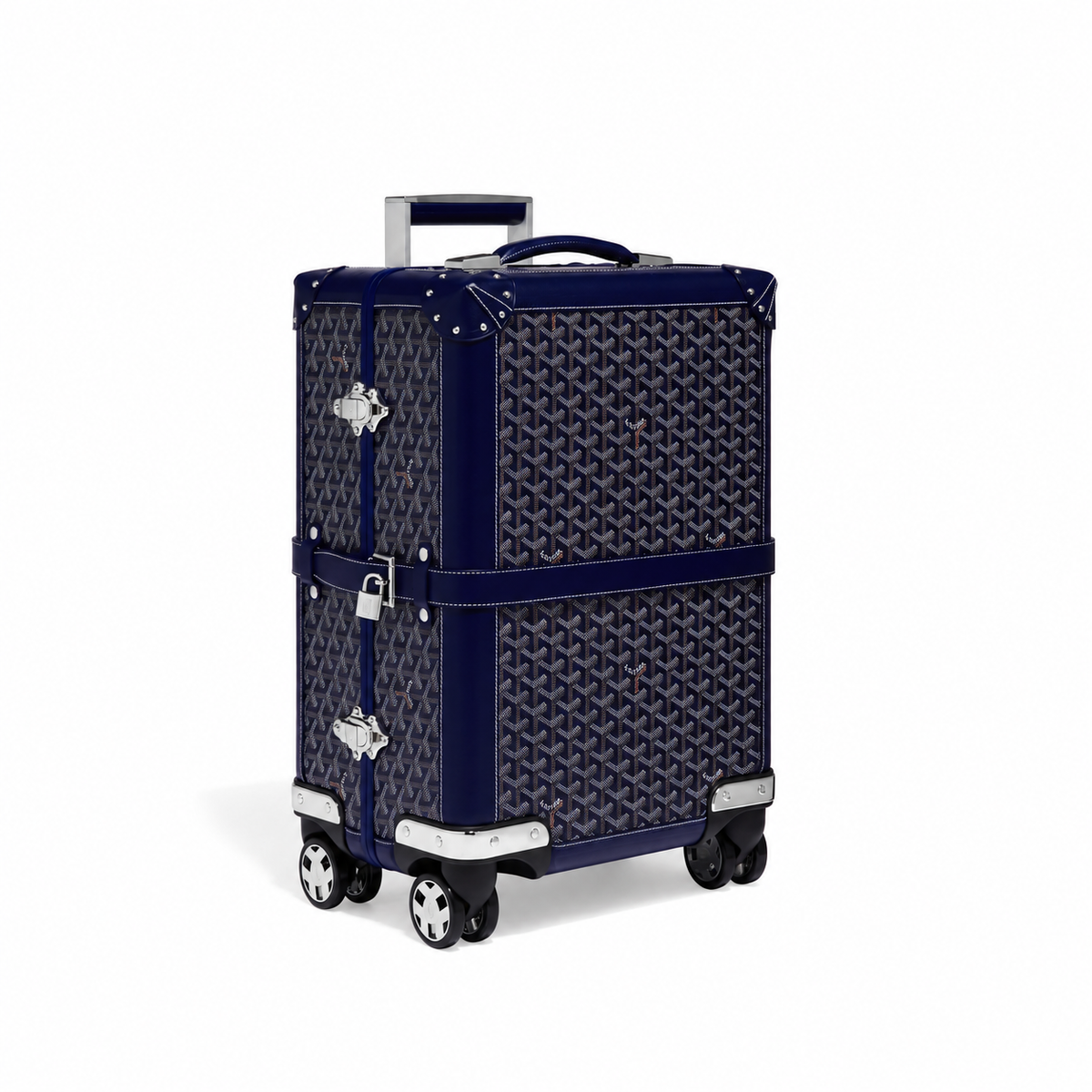 Goyard Bourget PM Trolley Case – Navy Blue, product view 1 on white