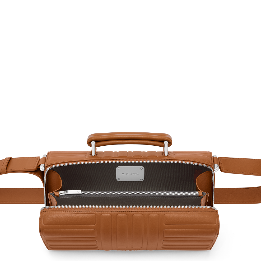RIMOWA Groove Leather Cross-Body Bag Large — Cognac brown — view 3
