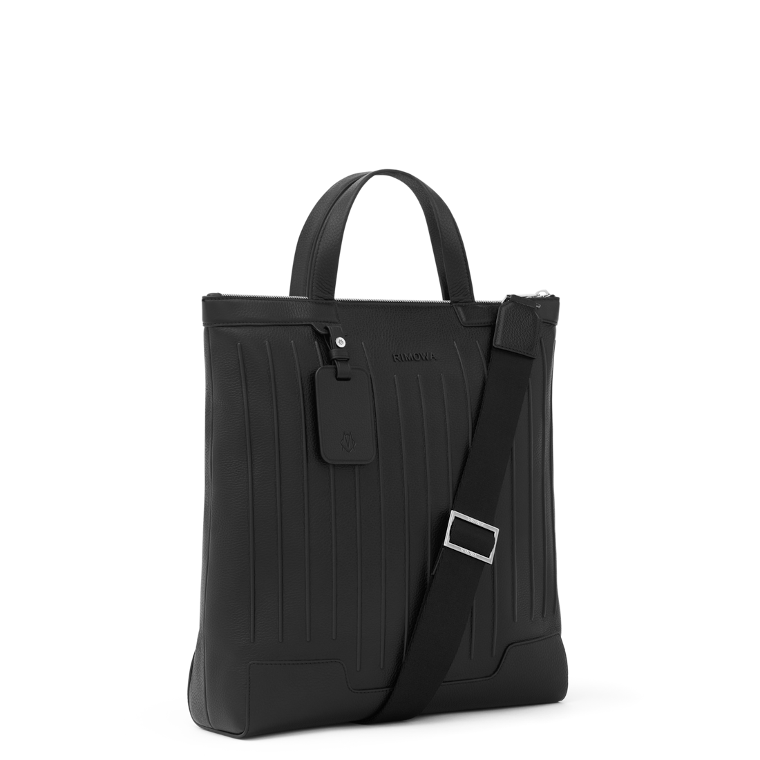 RIMOWA Never Still Leather Zipped Tote — Black — view 2