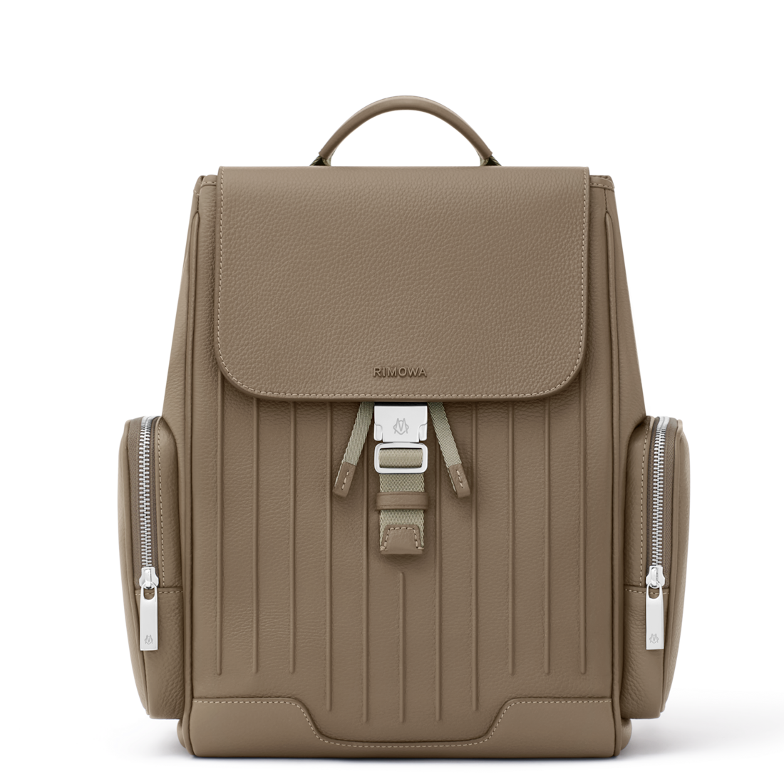 RIMOWA Never Still Leather Flap Backpack Small — Mocha brown — view 1