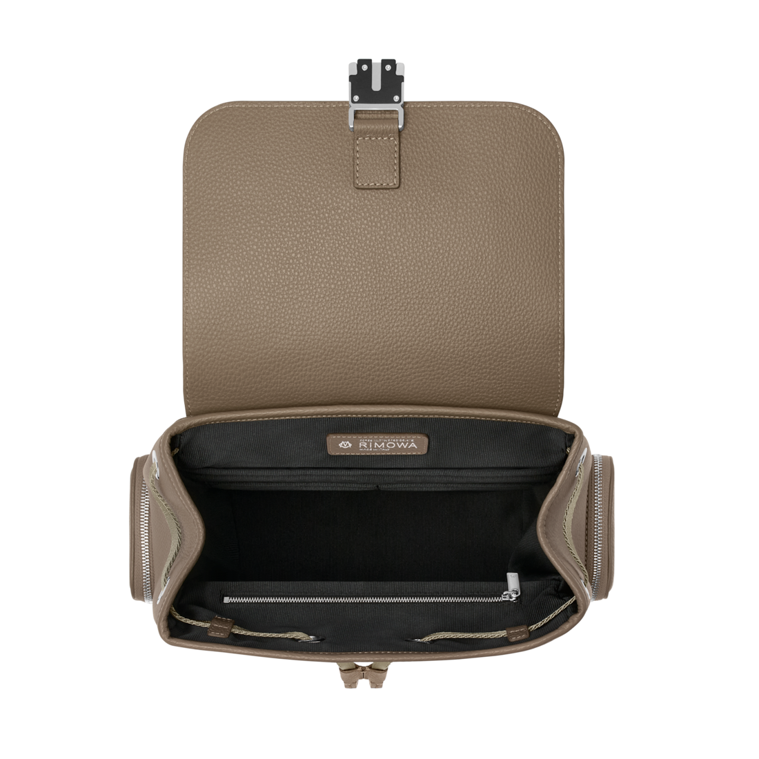 RIMOWA Never Still Leather Flap Backpack Small — Mocha brown — view 4