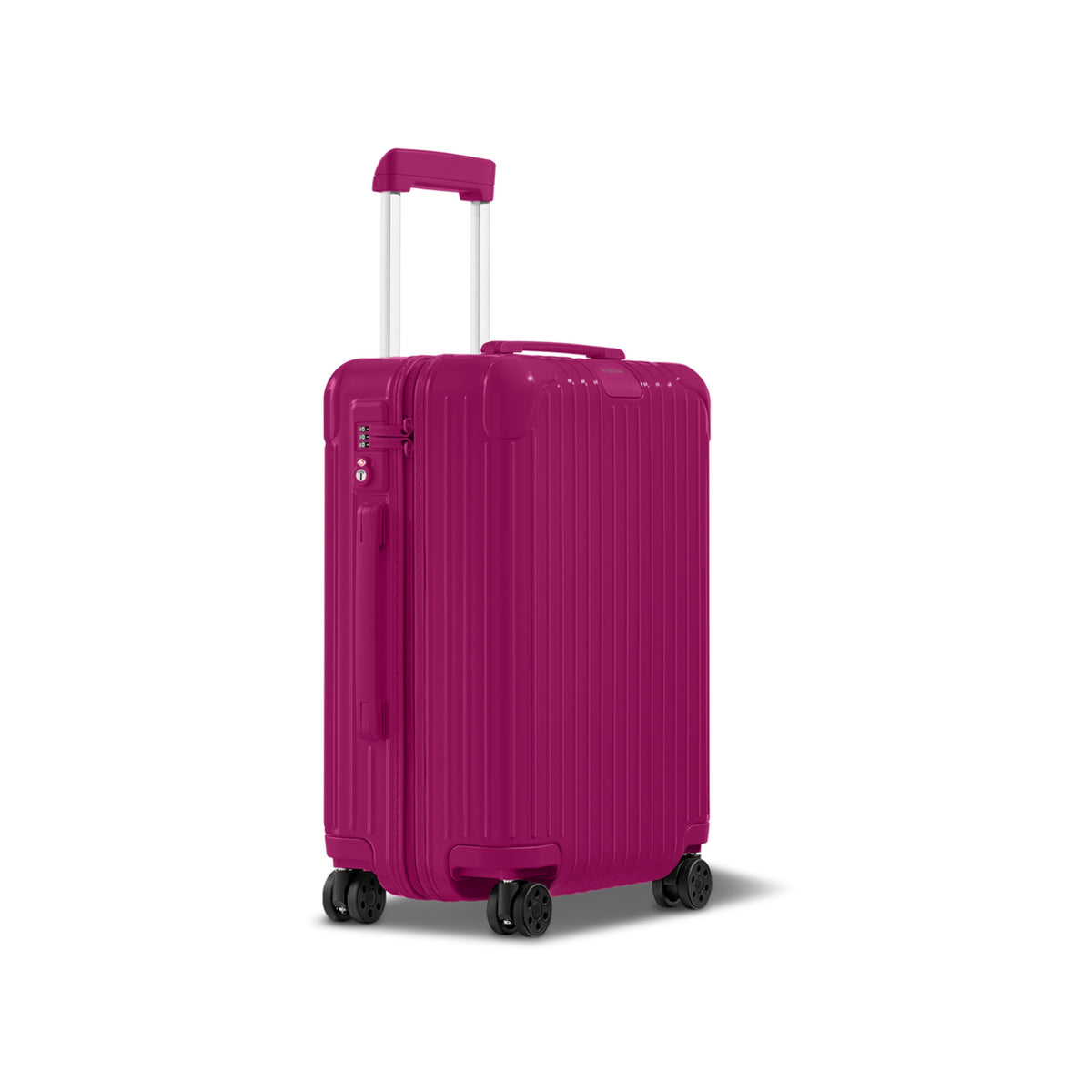 RIMOWA Essential Cabin – Gloss Magenta Purple – view 2 on white background