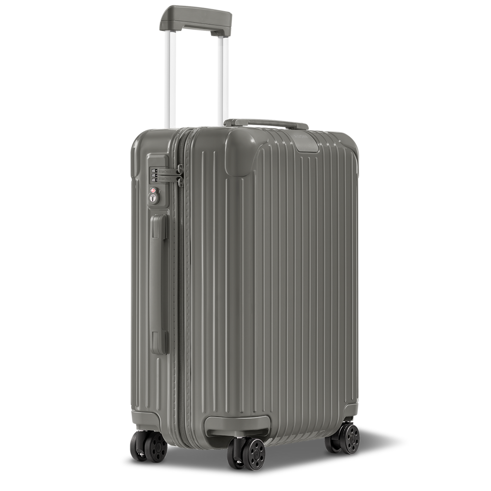 RIMOWA Essential Cabin – Gloss Slate Grey – view 2 on white background