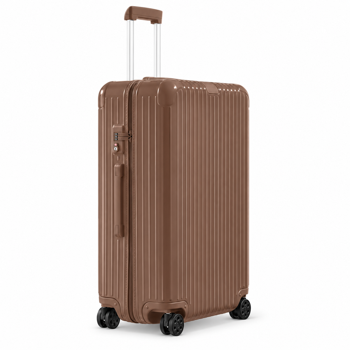 RIMOWA Essential Check-In L Gloss Umber Brown – angled view